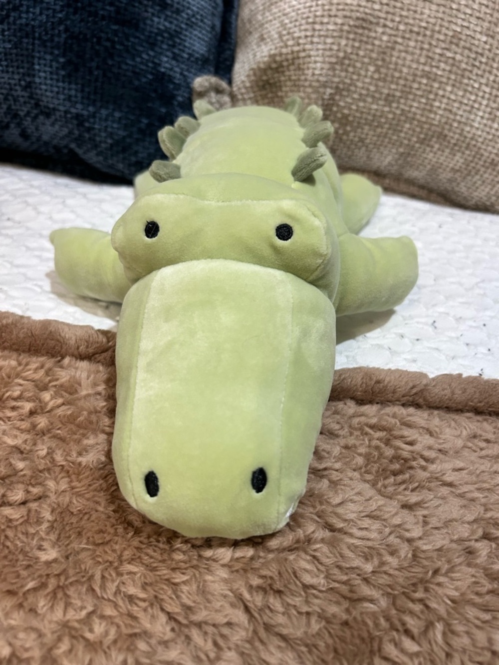 Pillowfort Light Green Weighted Plush Alligator Stuffed Animal